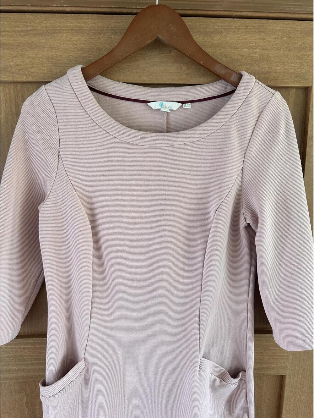 Boden Jasmine Ottoman Sheath Dress Ribbed Rose Pink 3/4 Sleeve Women’s size 6R - Picture 5 of 12
